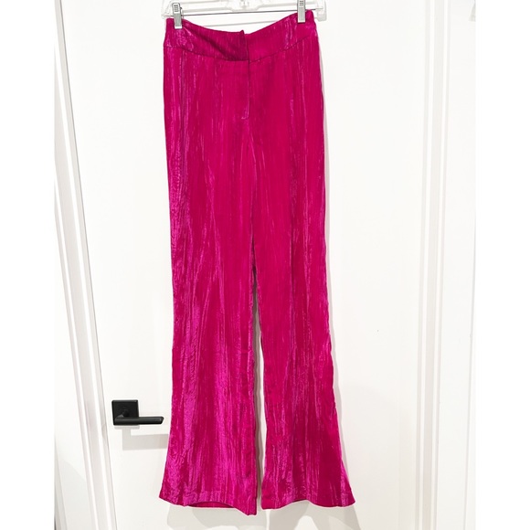 Nasty Gal Velvet Wide Leg Pants - Picture 5 of 6